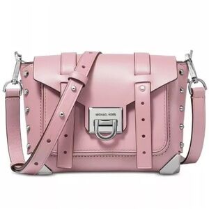 Michael Kors Manhattan Leather Pale Lilac/Silver Crossbody